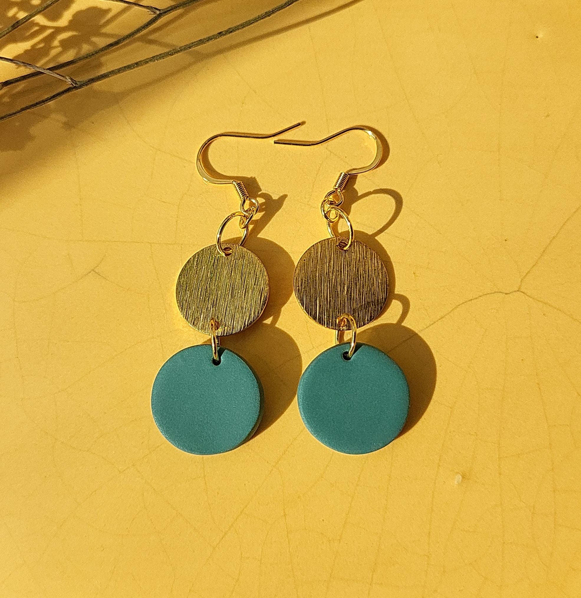 Small Minimalist Clay Circle Earrings