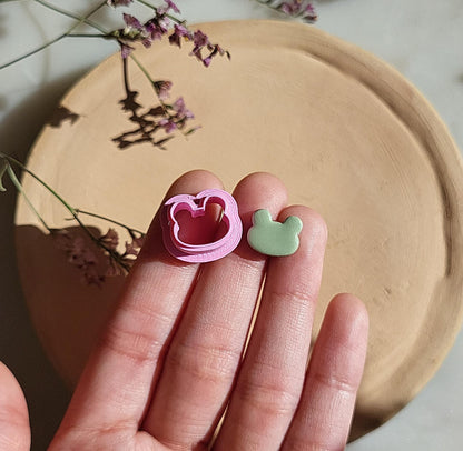 Cortador de arcilla polimérica con forma de rana • Cortador de galletas con estampado 3D de animales adorables • 1/2 pulgada • 2,5 cm • Varios tamaños