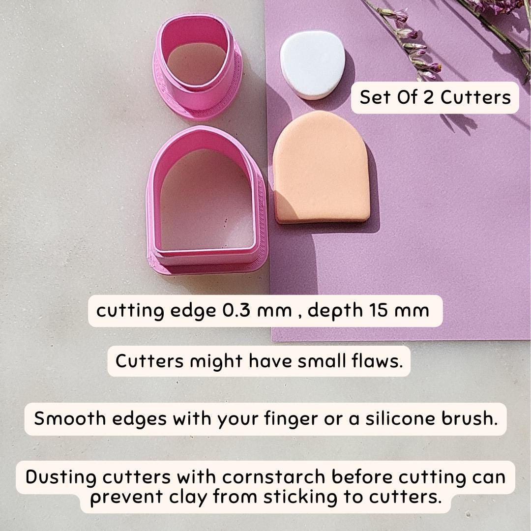 Arch Polymer Clay Cutter Set • Geometric Arc Shape • Sharp Clay Cutter • 3D Printed Cookie Cutter