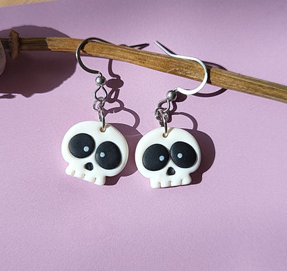 Small Skull Earrings Spooky Cute Skeleton Earrings
