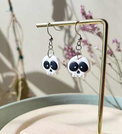 Small Skull Earrings Spooky Cute Skeleton Earrings