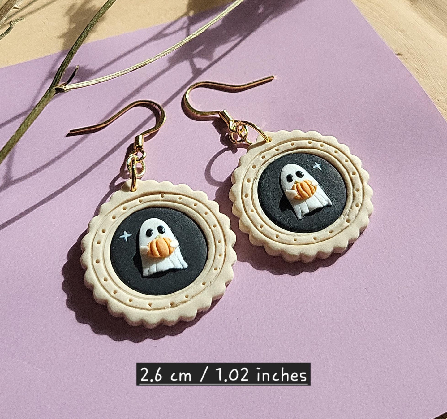 Halloween Ghost Earrings Spooky Cute Fun Earrings Autumn Fall Pumpkin Polymer Clay Halloween Party Accessories