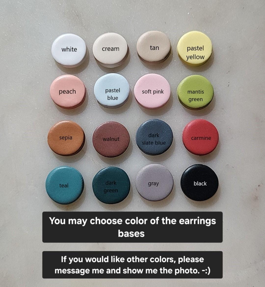 Small Minimalist Clay Circle Earrings