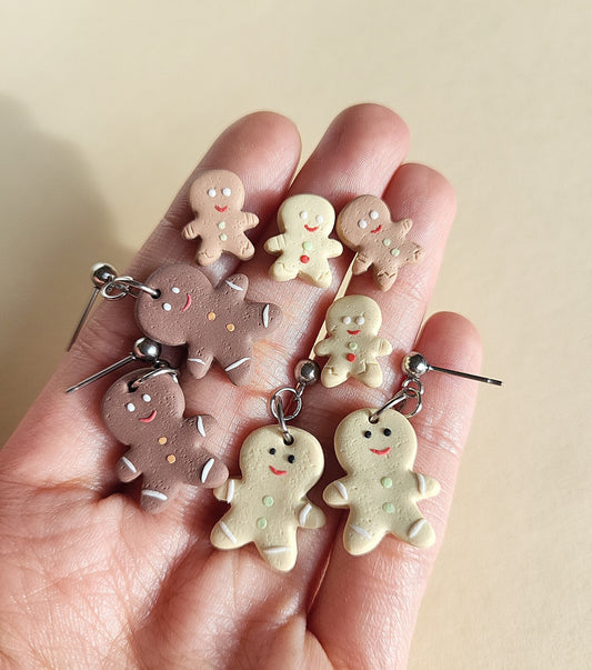 gingerbread man earrings