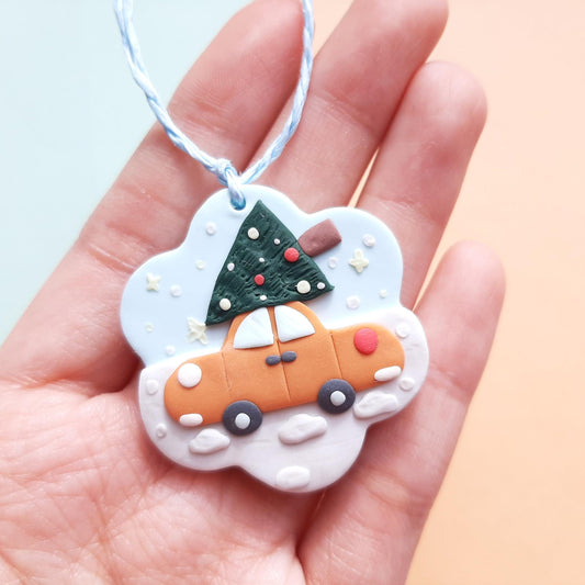 Cute Christmas Tree Ornament Handmade Polymer Clay Christmas Decorations