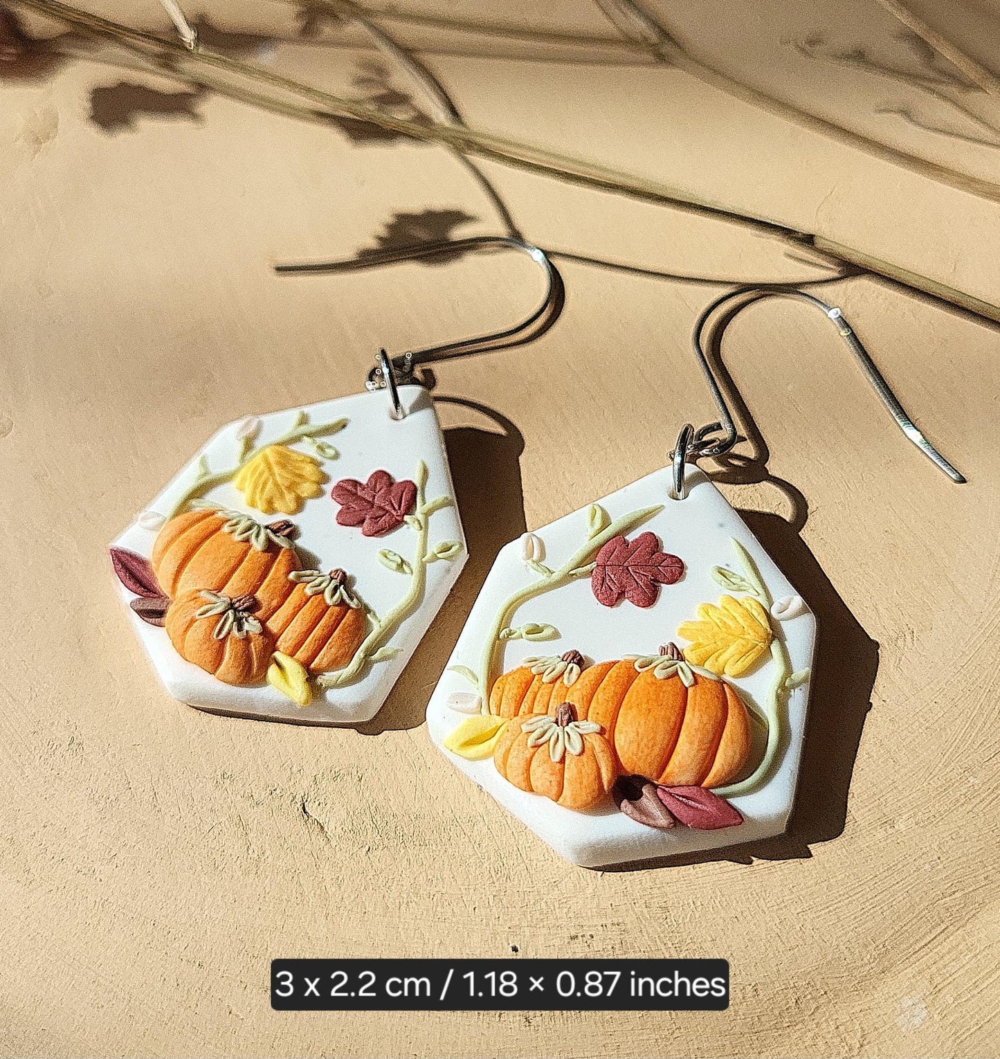 Pumpkin Clay Earrings | Cute Autumn Jewelry | Handmade Fall Jewellery  | Unique Gift for Wife