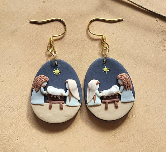 The nativity scene earrings