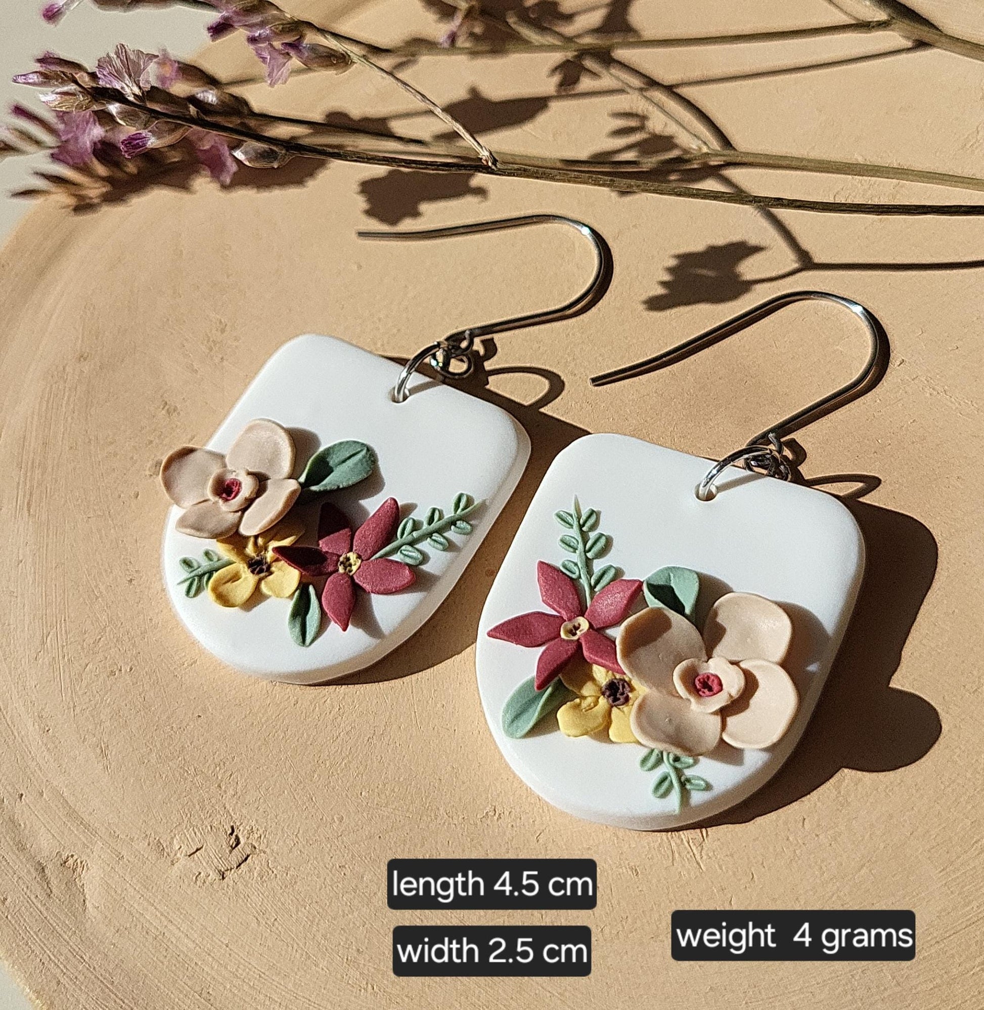 dainty floral earrings