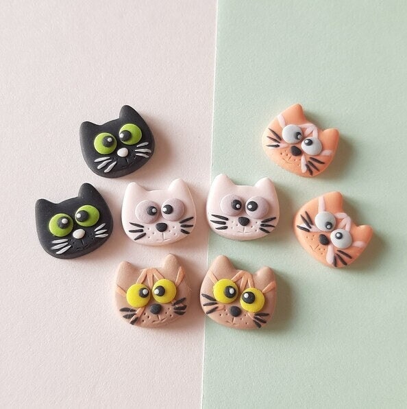 cute cat stud earrings