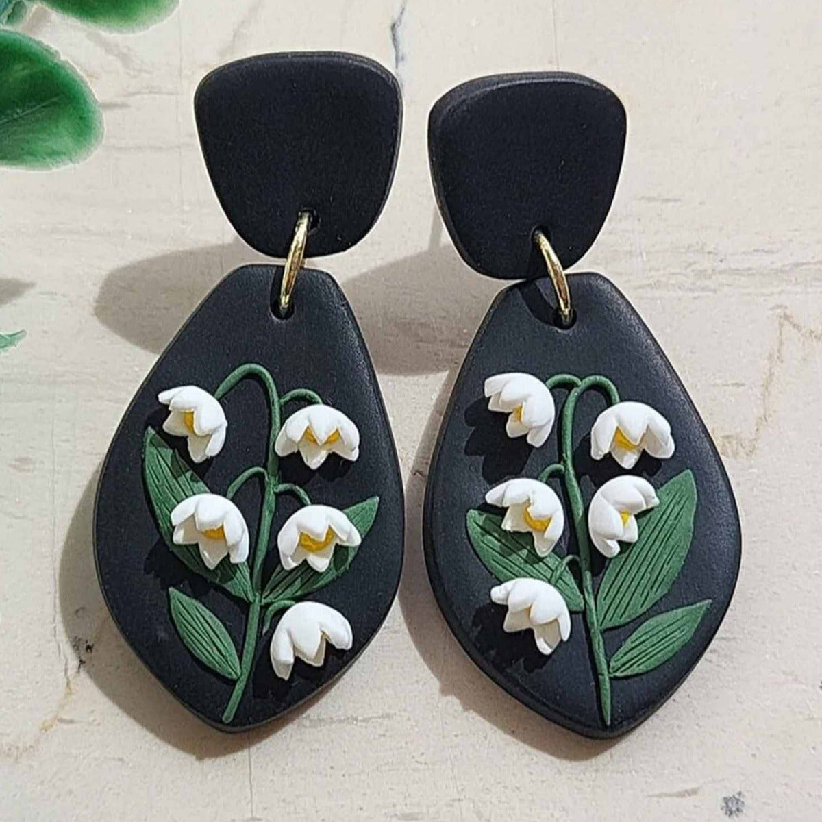 Lily of the valley earrings handmade