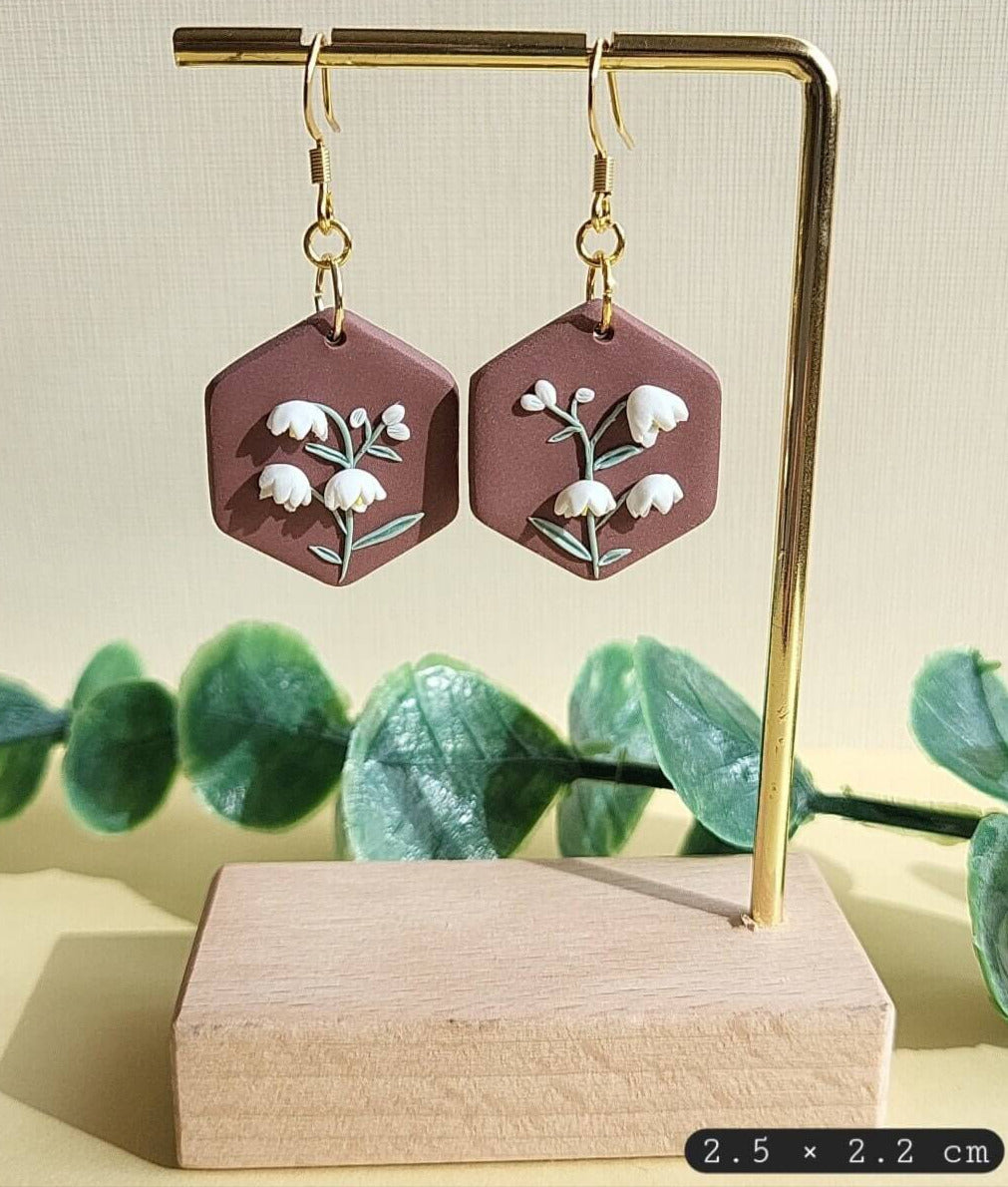 Lily of the valley earrings handmade