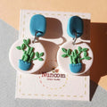 Lucky bamboo earrings, cute plant lover gifts for women