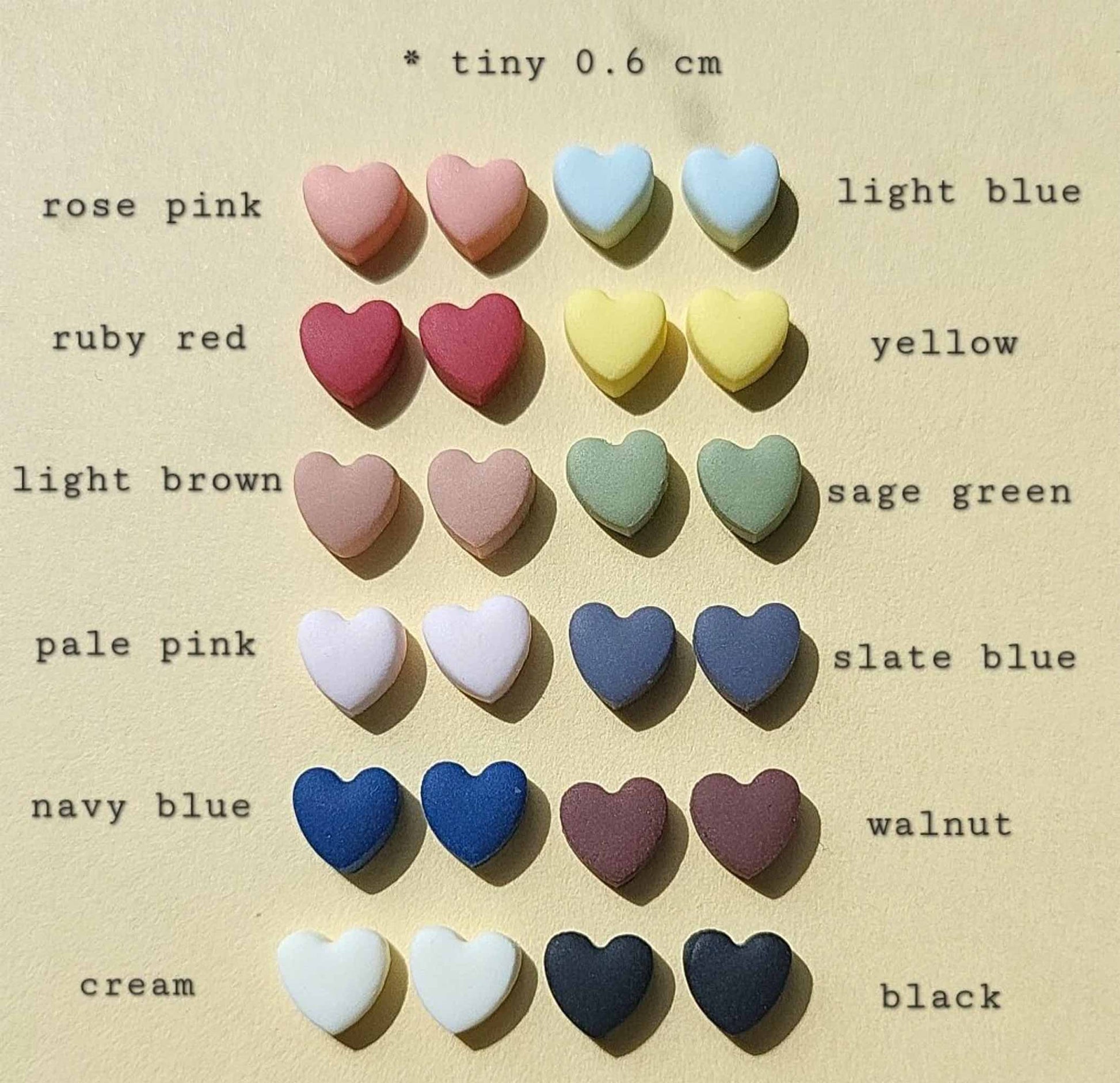Cute heart stud earrings | Unisex earrings