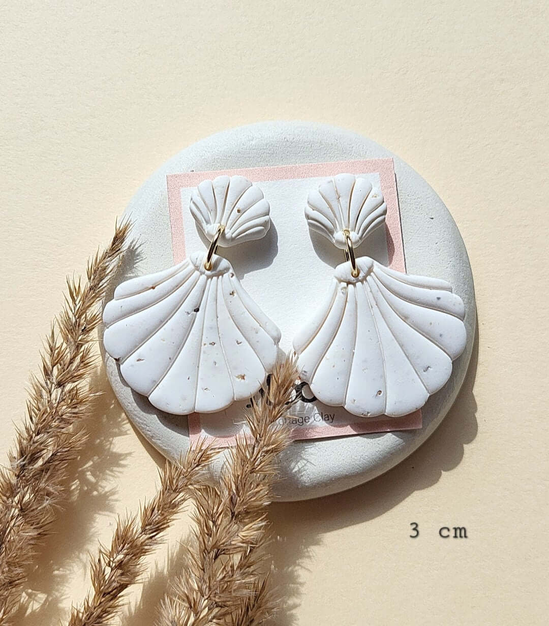 Minimalist polymer clay earrings