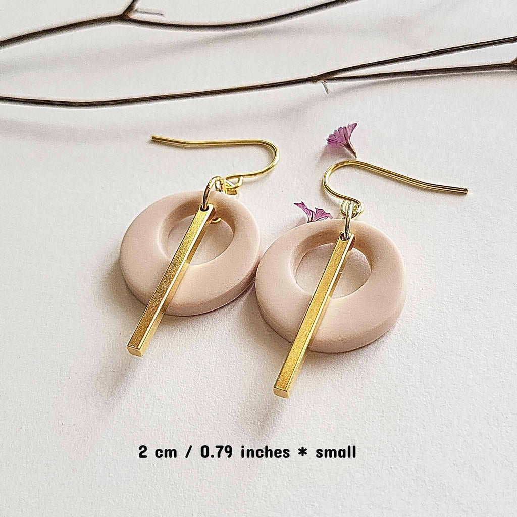 Minimalist neutral earrings