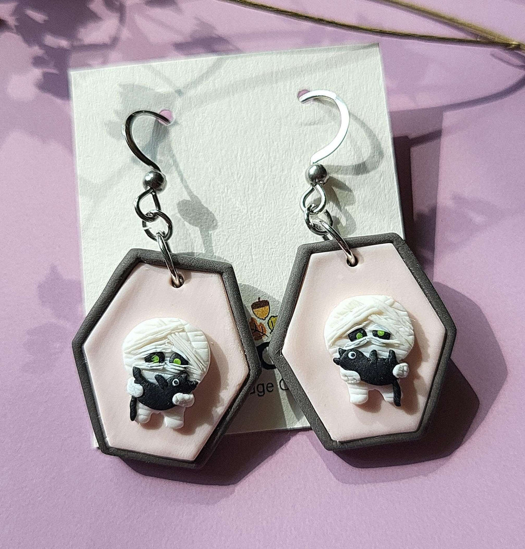Mummy Halloween earrings