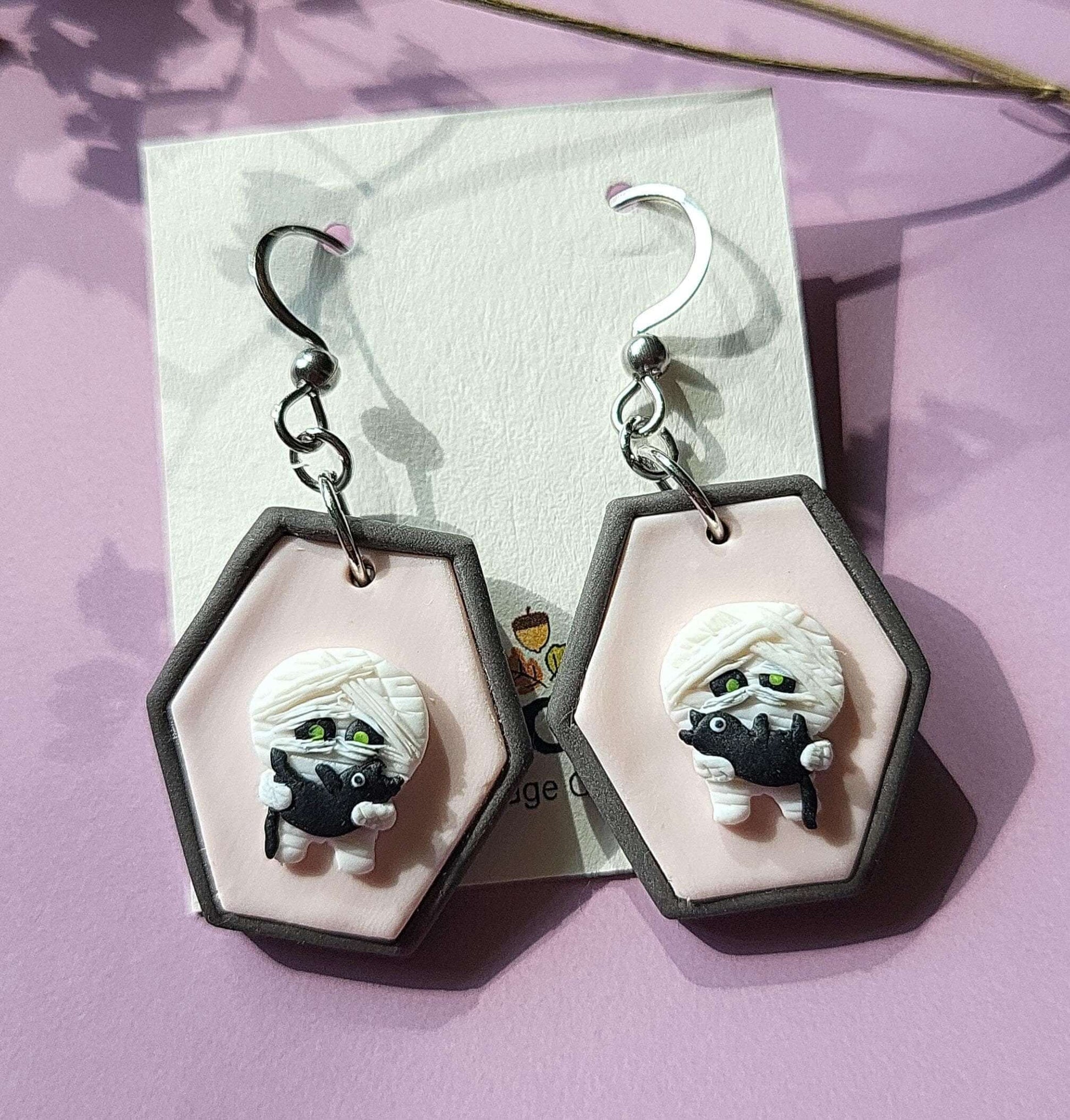 Mummy Halloween earrings