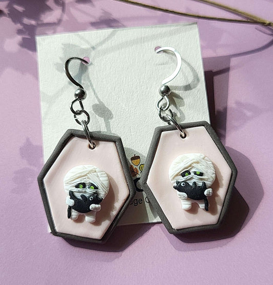 Mummy Halloween earrings