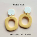 Mustard yellow square earrings