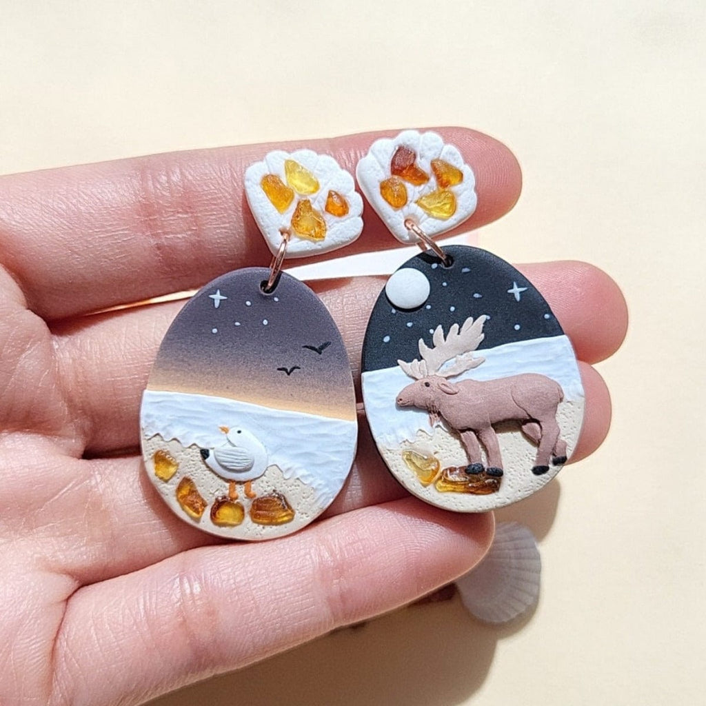 Nature inspired beach earrings 