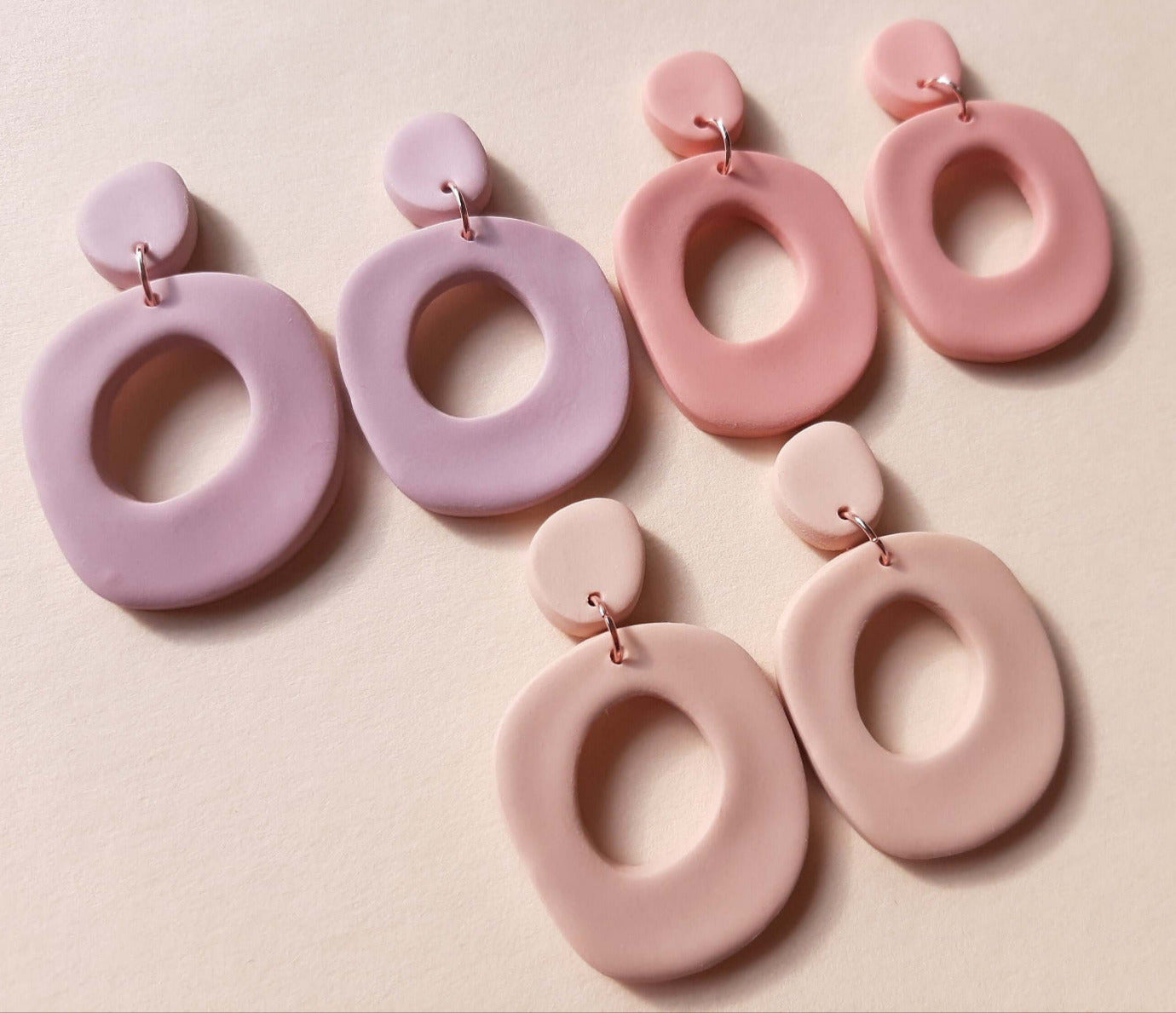 Earthy tone clay earrings