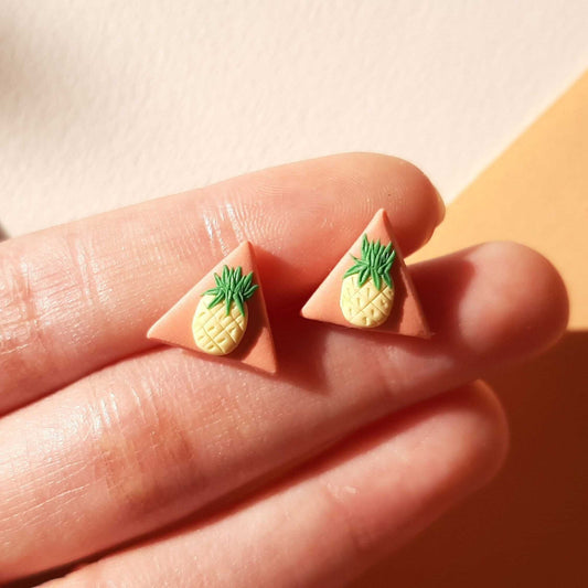 Pineapple stud earrings