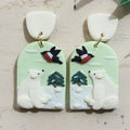 Cute polar bear earrings handmade