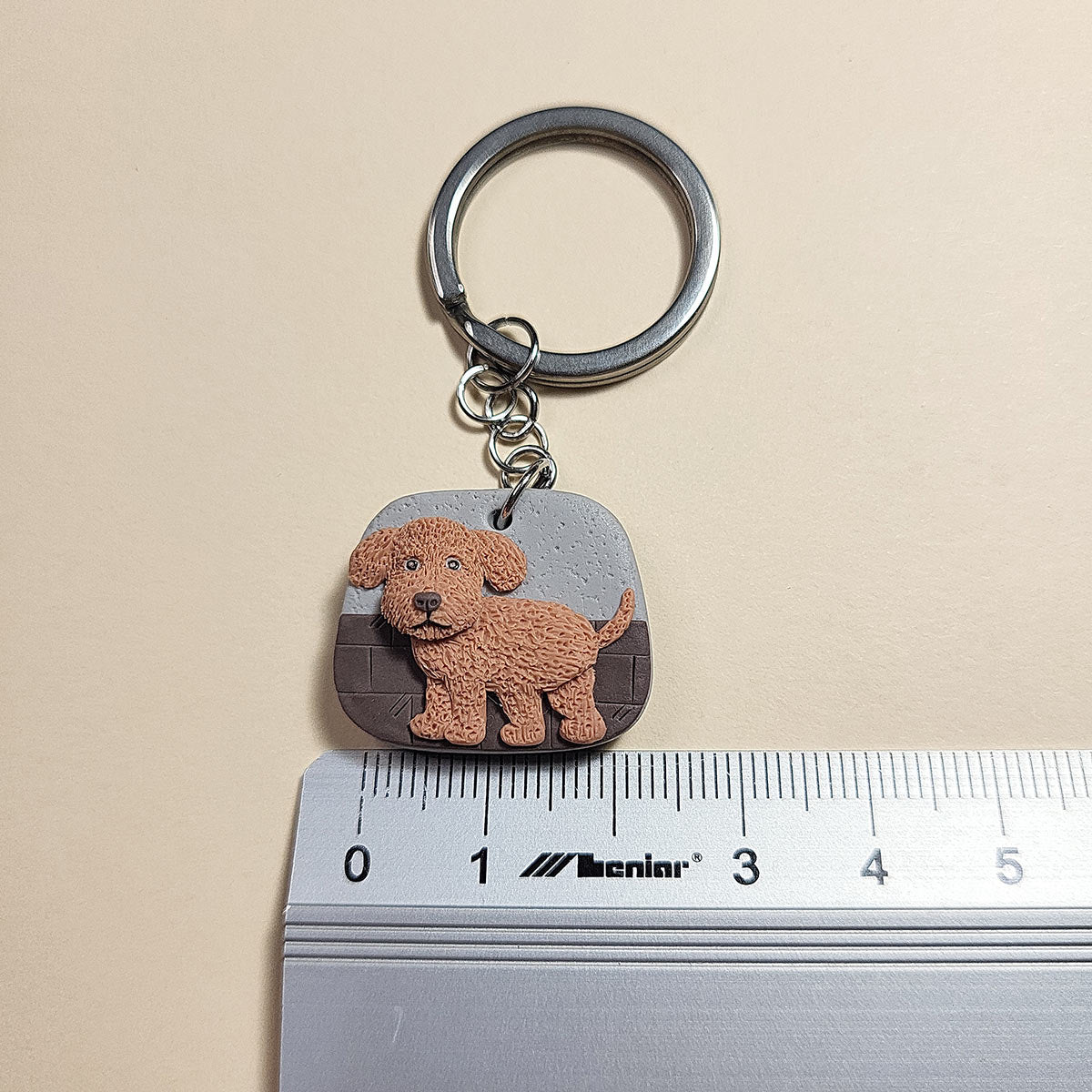 Cute Poodle keychain - gift for Poodle lover - Raktų pakabukas pudelis - Dovana su pudeliu