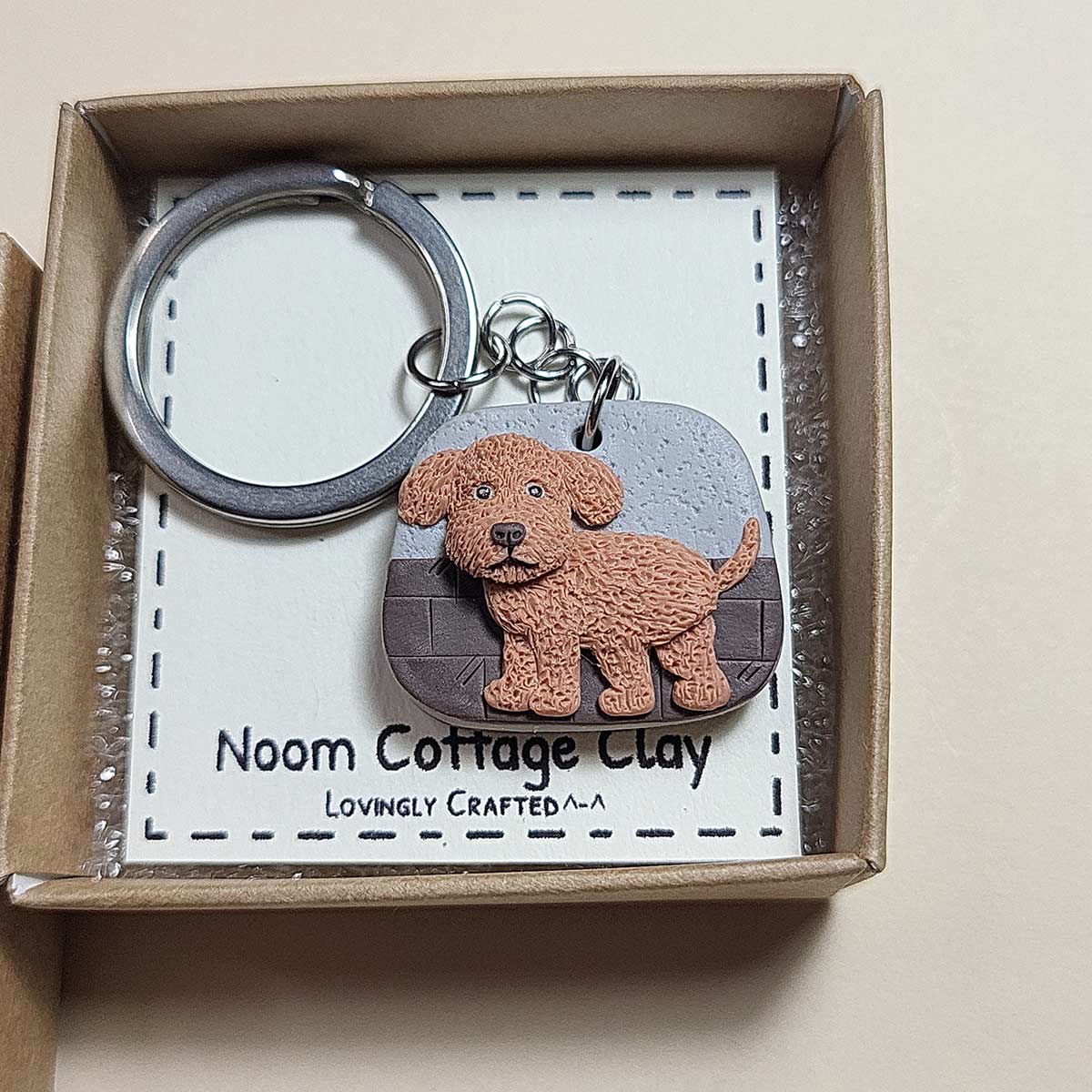 Cute Poodle keychain - gift for Poodle lover - Raktų pakabukas pudelis - Dovana su pudeliu
