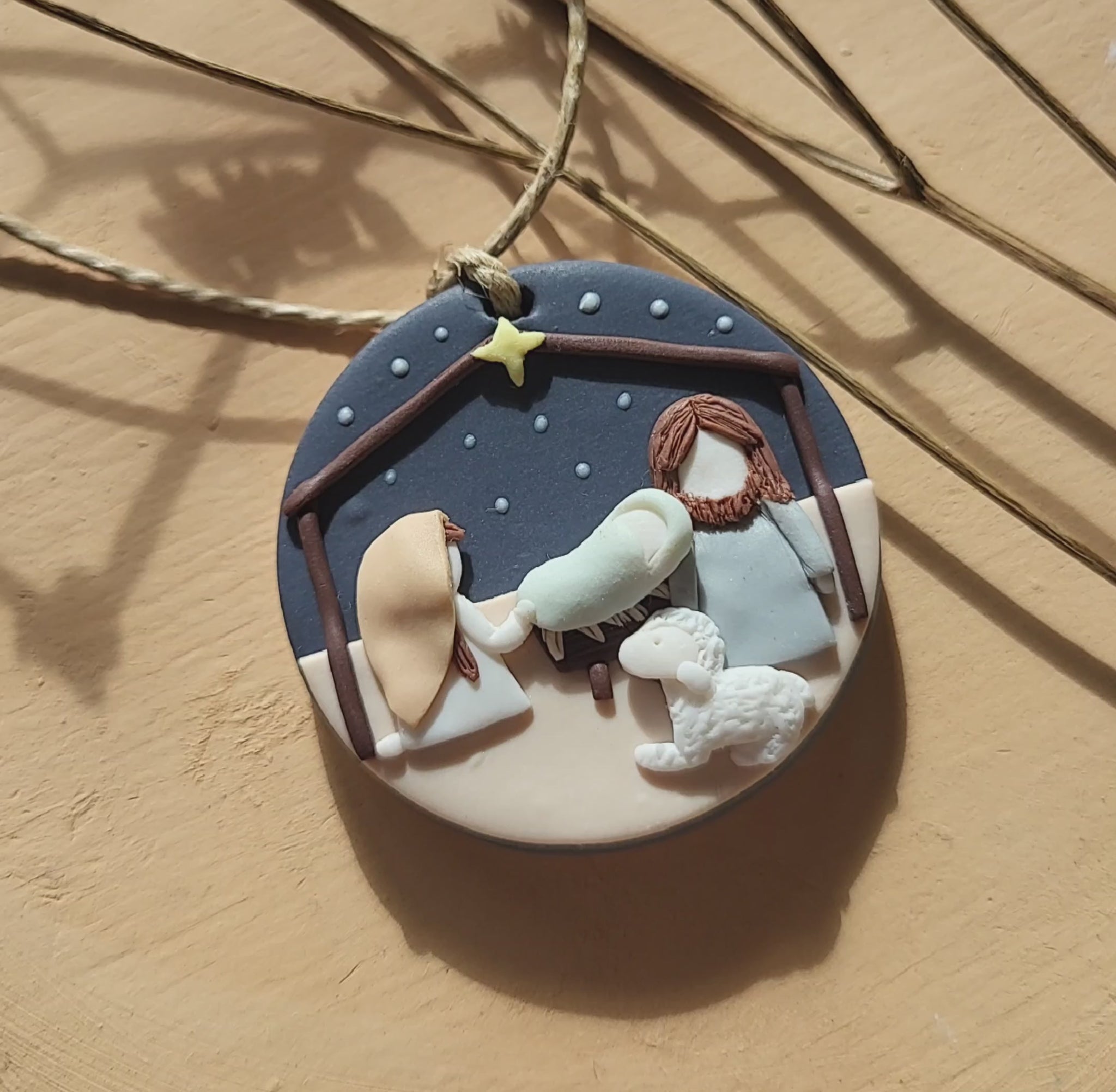 Christmas nativity scene ornament