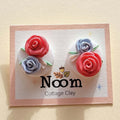 Rose stud earrings handmade
