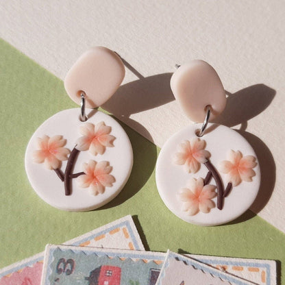 Handmade Sakura earrings - Rankų darbo auskarai „Sakura“