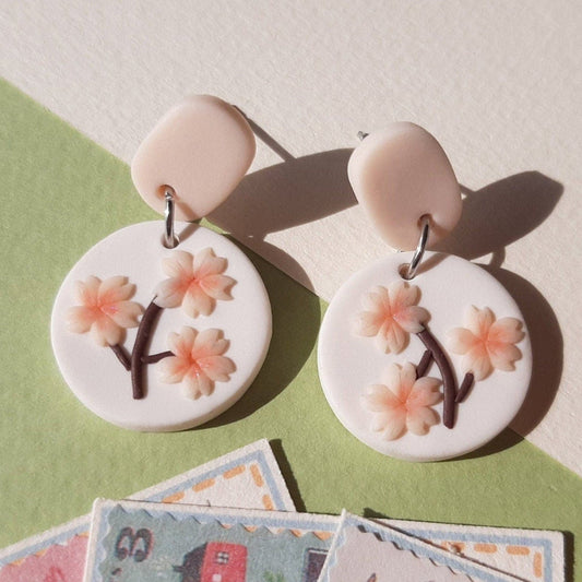 Handmade Sakura earrings - Rankų darbo auskarai „Sakura“