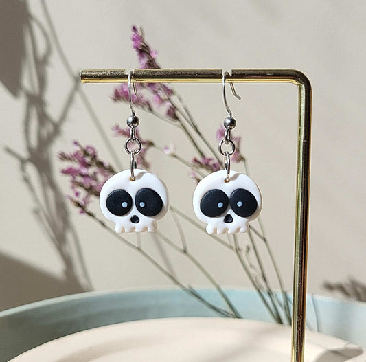Small handmade skull earrings