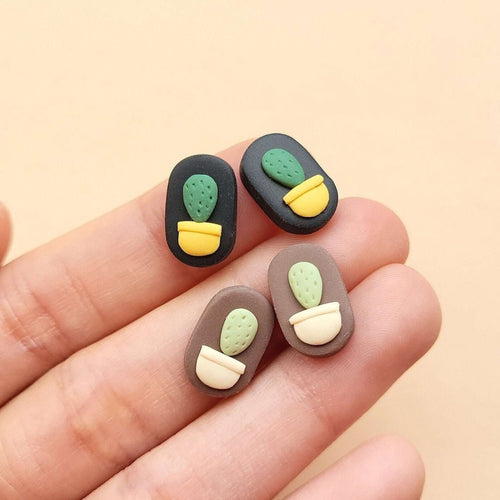 Cactus stud earrings