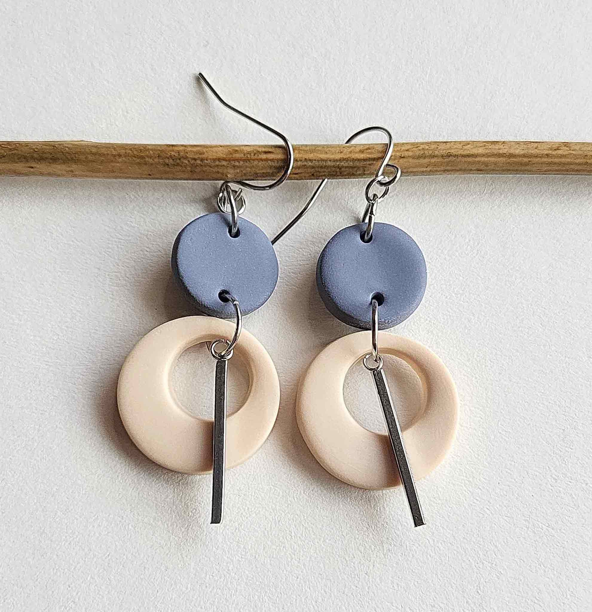 Dangle polymer clay earrings