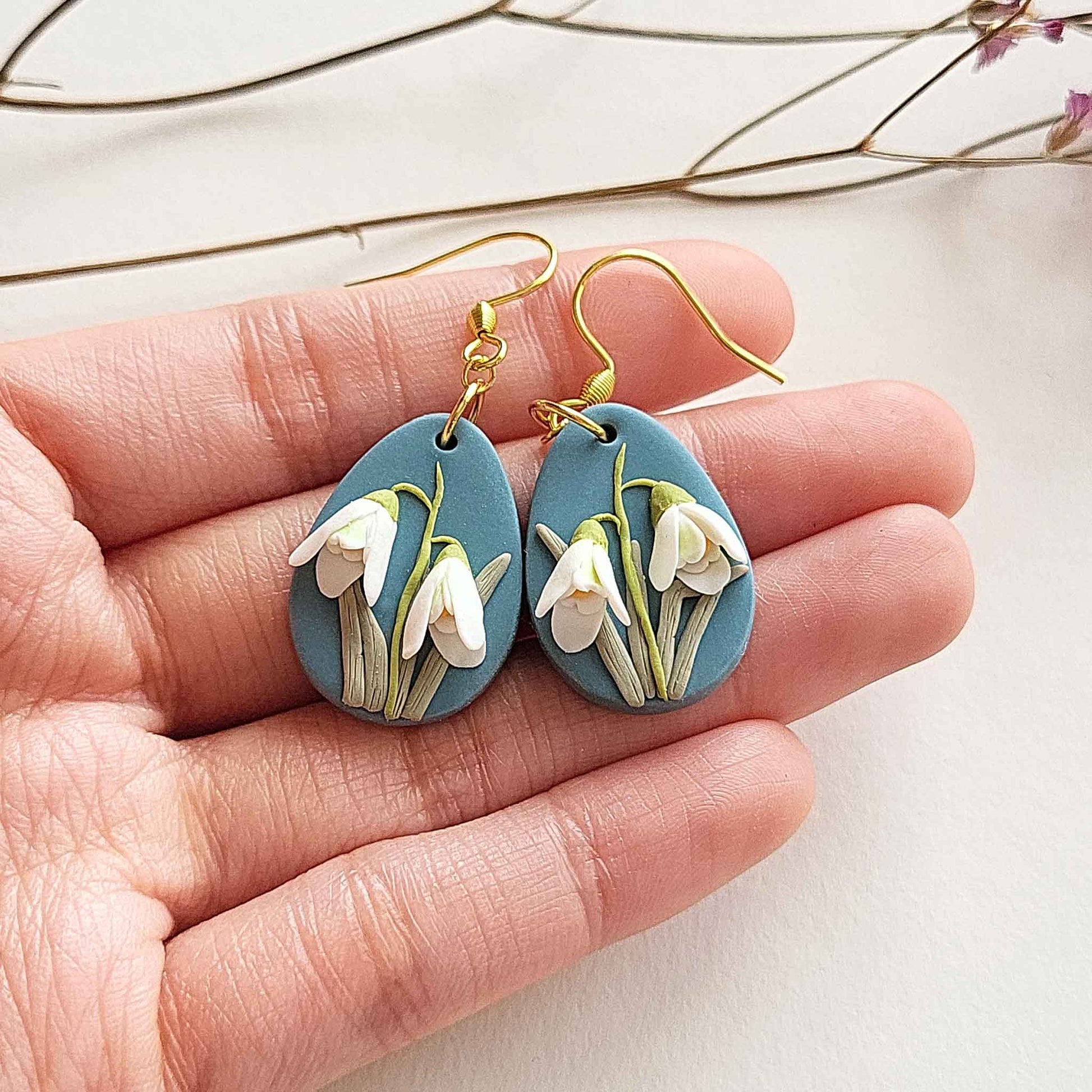 Spring floral earrings