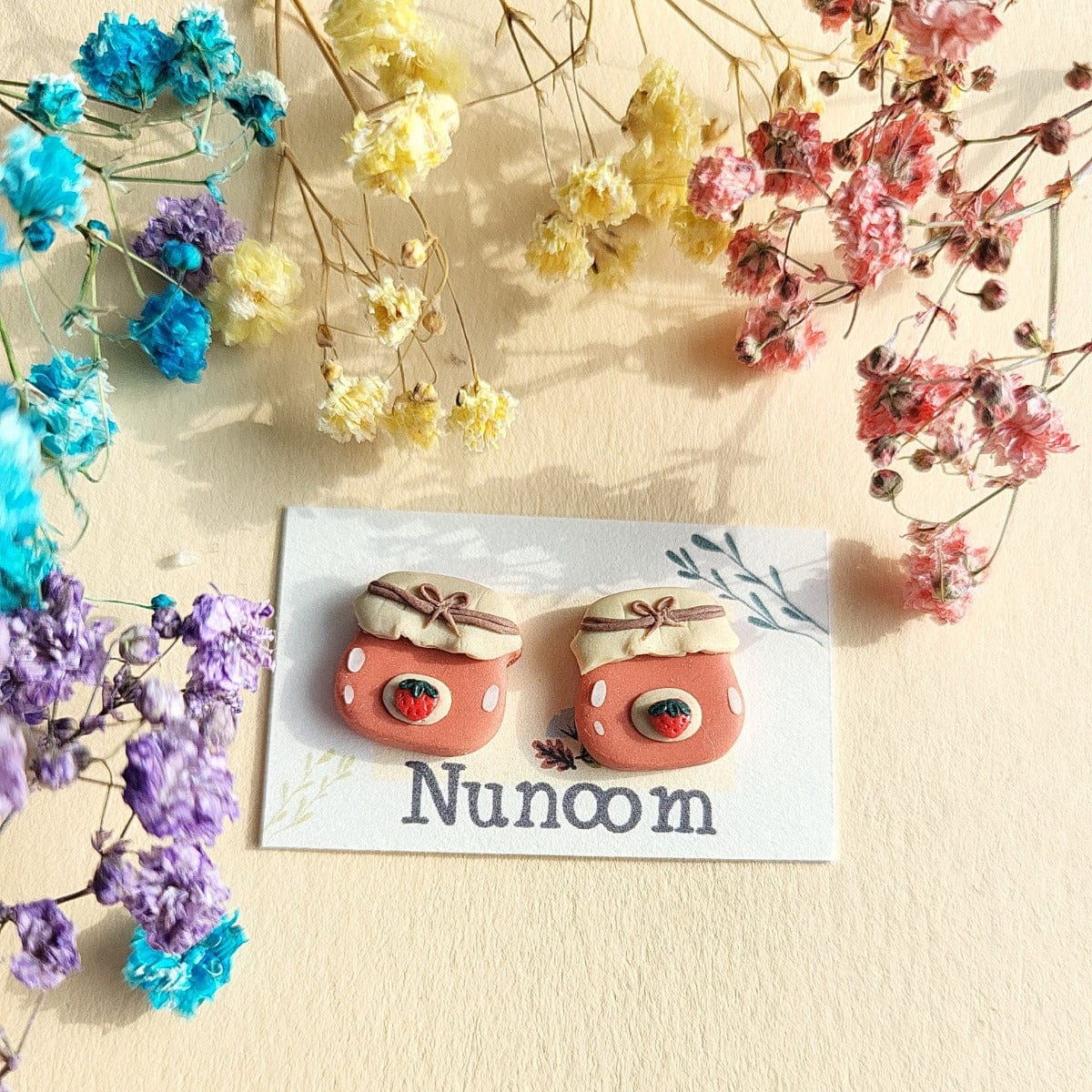 strawberry jam stud earrings