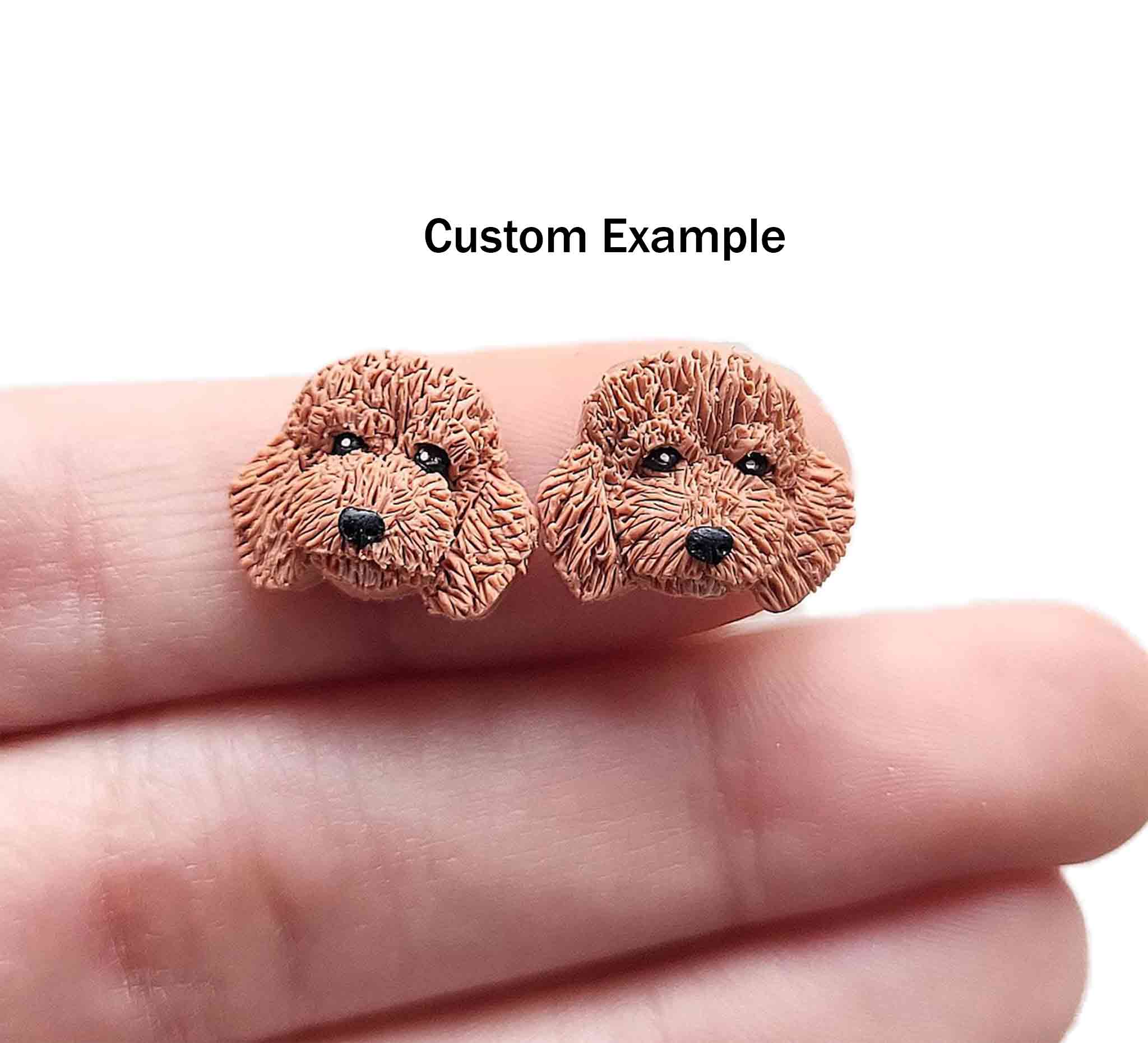 Cute Poodle stud earrings
