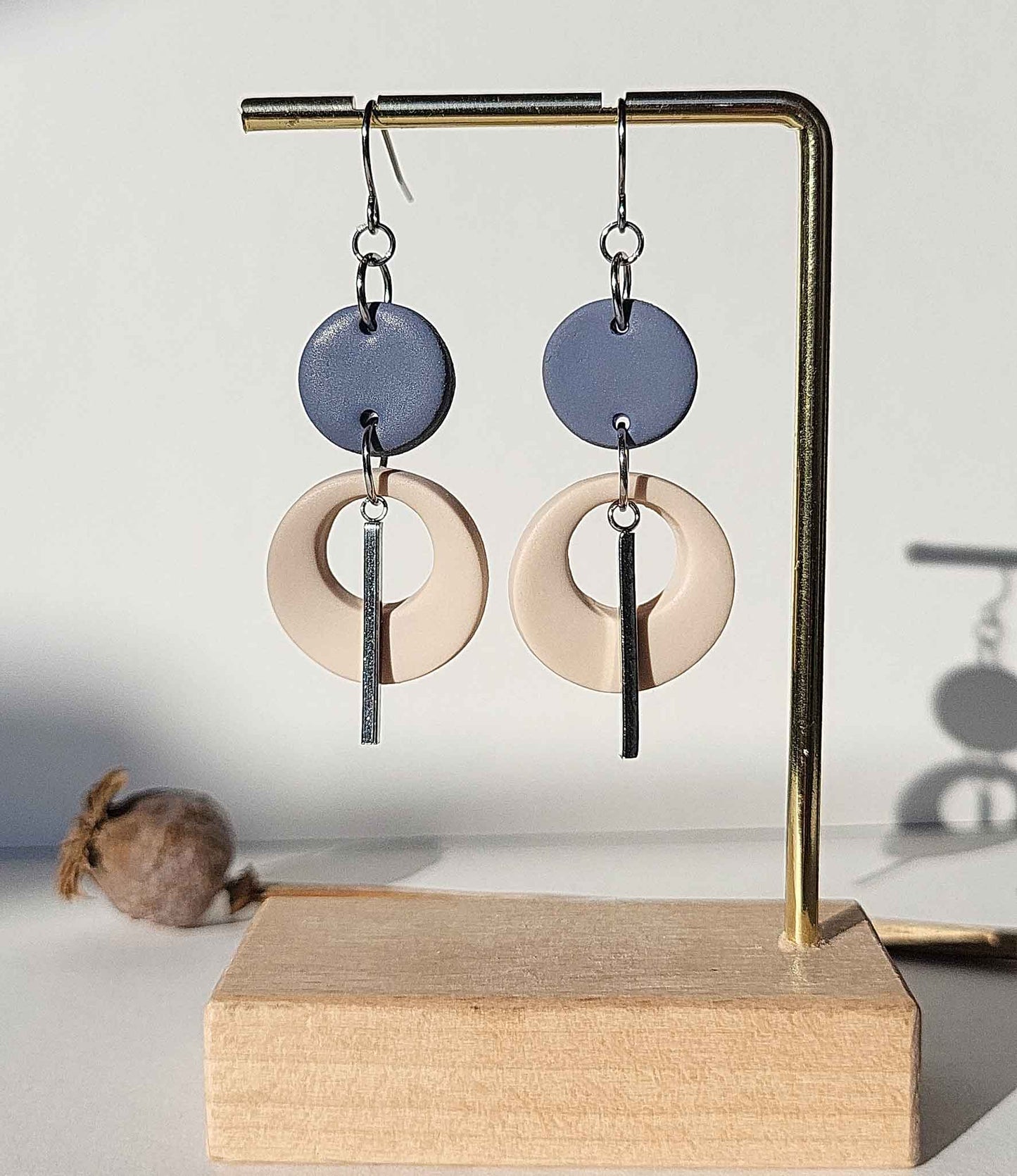 Trendy polymer clay earrings dangle