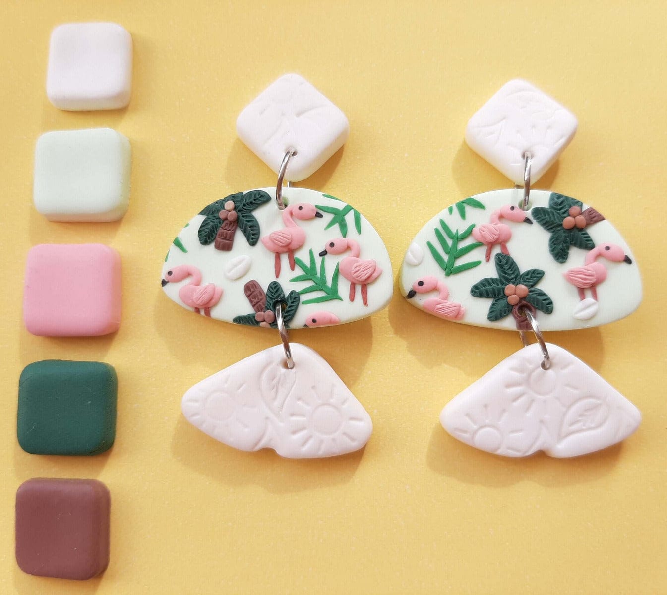 Handmade polymer clay tropical earrings