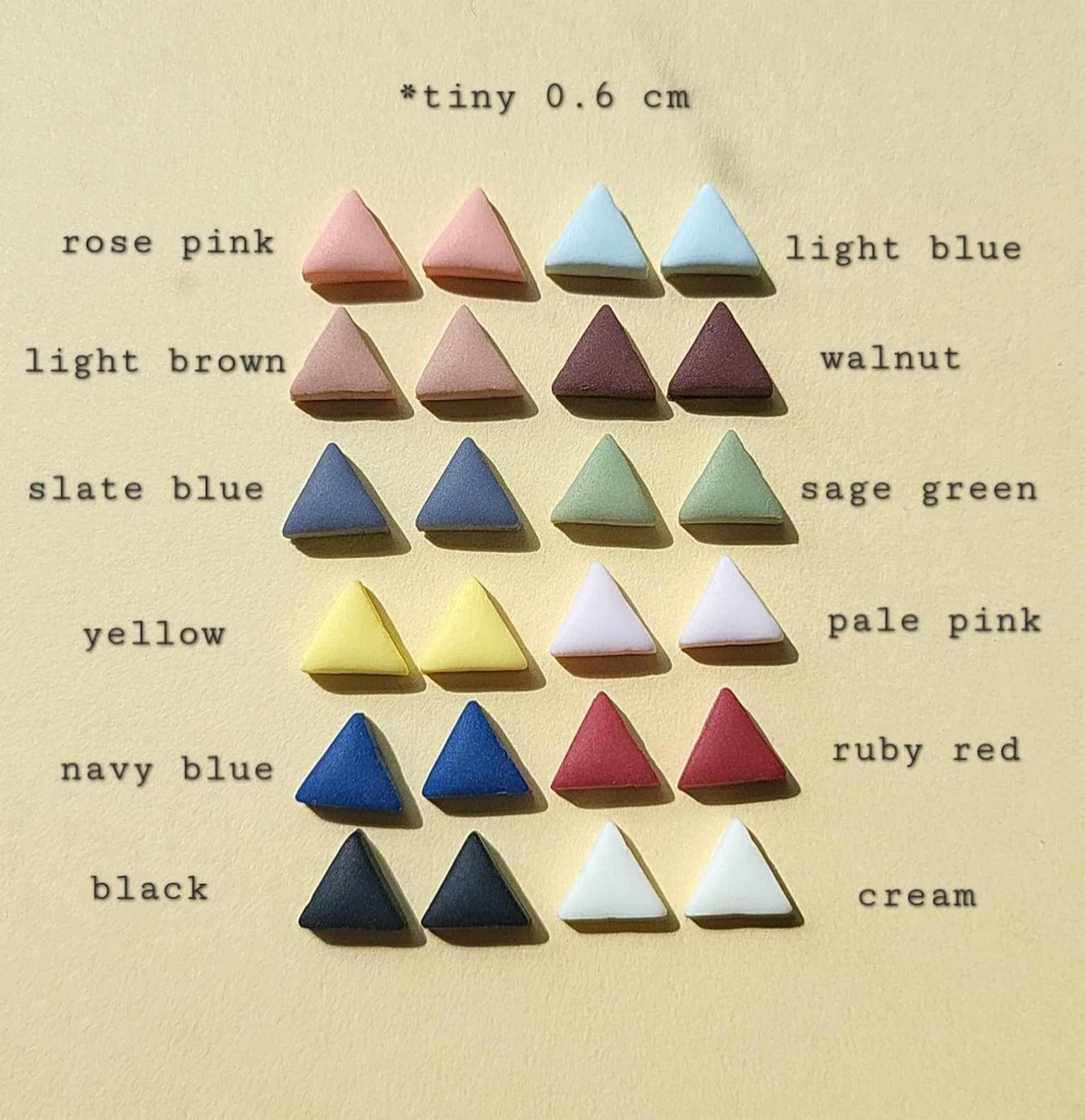 Handmade tiny geometric stud earrings 