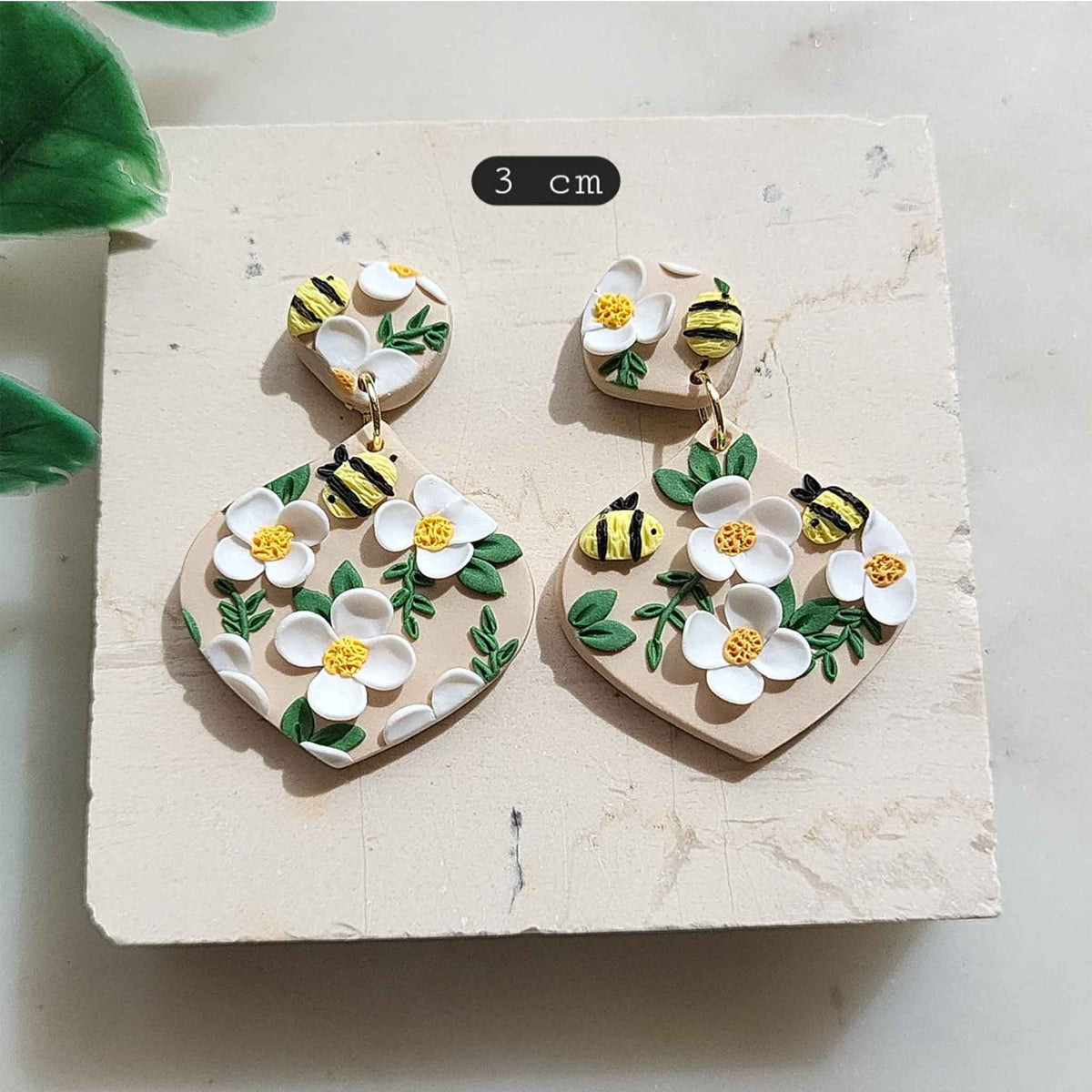 White flower earrings for women