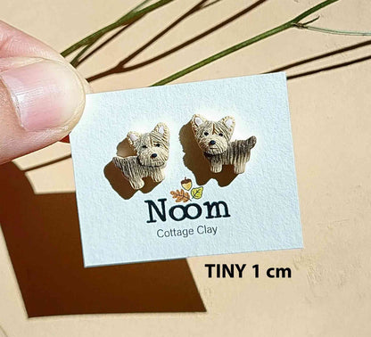 Yorkie dog stud earrings – cute gift for Yorkie lovers. - Auskarai su jorkiu dizainu